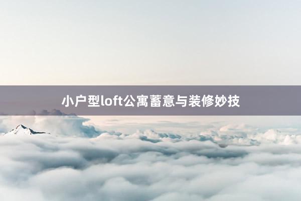 小户型loft公寓蓄意与装修妙技
